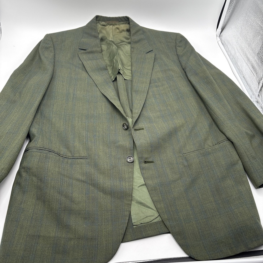 Vtg Kingsridge Custom Fabric Campbells Southern California Blazer Mens 42r Green